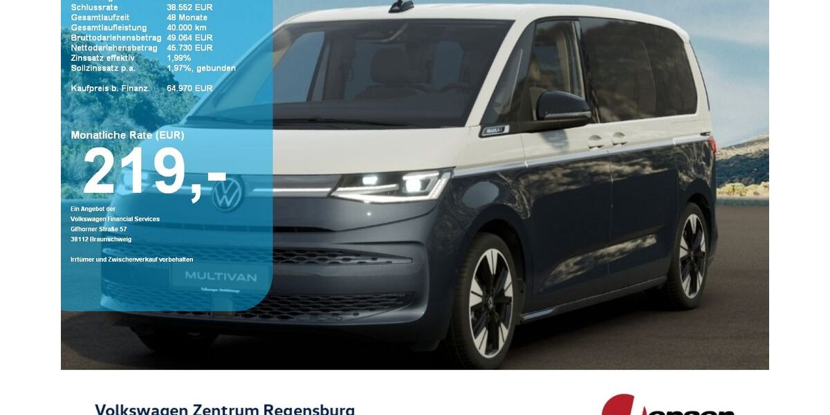 VW T7 Multivan 6.900 km 64.970 &euro; Regensburg 93053