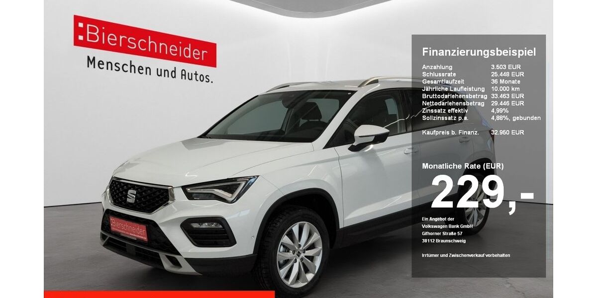 Seat Ateca 1.100 km 32.590 &euro; Regensburg 93055