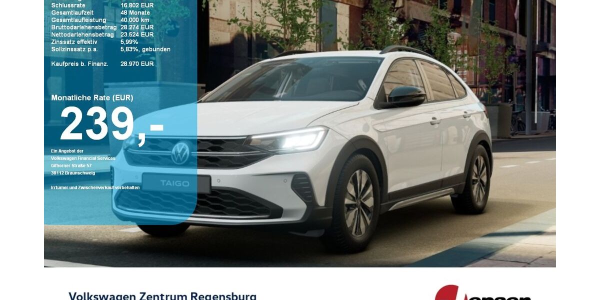 VW Taigo 9.900 km 28.970 &euro; Regensburg 93053
